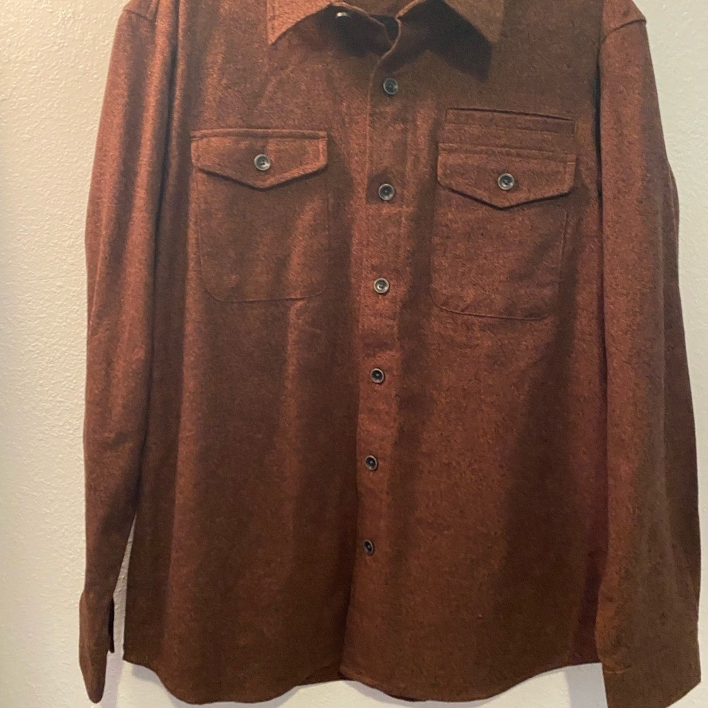 Ridgecut  tough wear Brown Button-Up Shirt Size‎ large 100% cotton NWT